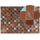 Beliani Rug ALIAGA Brown 160x230 cm Leather