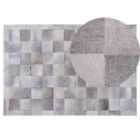 Beliani Rug ALACAM Grey 140x200 cm Leather