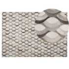 Beliani Rug KIRCA Beige 140x200 cm Leather