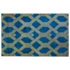 Beliani Rug VEKSE Blue 140x200 cm Viscose