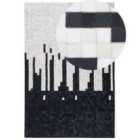 Beliani Rug BOLU Black 160x230 cm Leather