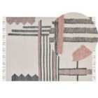 Beliani Rug MURADIYE Beige 140x200 cm Cotton