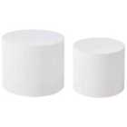 Beliani Set of 2 Coffee Tables MANTI White