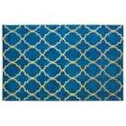 Beliani Rug YELKI Blue 140x200 cm Viscose
