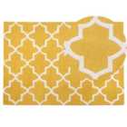 Beliani Rug SILVAN Yellow 140x200 cm Wool