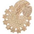 Beliani Rug BIRECIK Beige ? 120 cm Jute