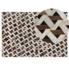 Beliani Rug TUGLU Brown 140x200 cm Leather