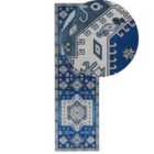 Beliani Rug PARVAKADLI Blue 60x200 cm