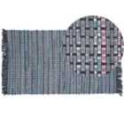 Beliani Rug BESNI Grey 80x150 cm Cotton