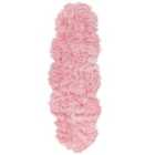 Beliani Faux Fur Rug MAMUNGARI Pink 60x180 cm