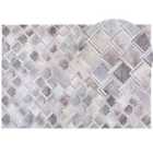 Beliani Rug AGACLI Grey 160x230 cm Leather