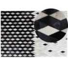 Beliani Rug MALDAN Black 160x230 cm Leather