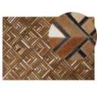 Beliani Rug TEKIR Brown 140x200 cm Leather