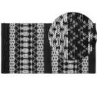 Beliani Rug SOKUN Black 80x150 cm Leather