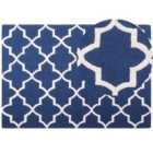 Beliani Rug SILVAN Navy Blue 160x230 cm Wool