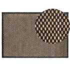 Beliani Rug GERCE Black 140x200 cm Leather