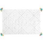 Beliani Rug KARTAL White 140x200 cm Cotton