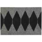 Beliani Rug BATHINDA Black/ White 160x230 cm Cotton