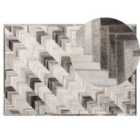 Beliani Rug ARSUZ Grey 140x200 cm Leather