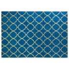 Beliani Rug YELKI Blue 160x230 cm Viscose