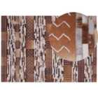 Beliani Rug HEREKLI Brown 160x230 cm Leather