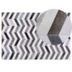 Beliani Rug AKSAZ Multicolour 140x200 cm Leather