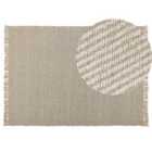 Beliani Rug ALADAG Beige 140x200 cm Jute