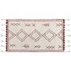Beliani Rug KENITRA Off-White 80x150 cm Cotton