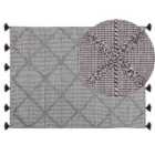 Beliani Rug TUZLA Brown 140x200 cm Cotton