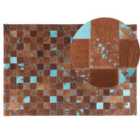 Beliani Rug ALIAGA Brown 140x200 cm Leather