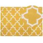 Beliani Rug SILVAN Yellow 160x230 cm Wool