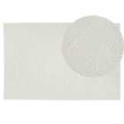 Beliani Rug ELLEK White 140x200 cm Wool