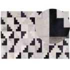 Beliani Rug EFIRLI Grey 160x230 cm Leather