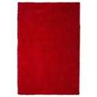 Beliani Shaggy Rug DEMRE Red 140x200 cm