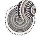 Beliani Rug TATVAN Blue ? 120 cm Cotton