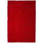 Beliani Shaggy Rug DEMRE Red 160x230 cm