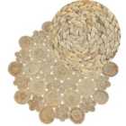 Beliani Rug GERDEK Beige ? 135 cm Jute