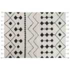 Beliani Rug KHEMISSET Off-White 160x230 cm Cotton