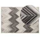 Beliani Rug AYTEPE Grey 140x200 cm Leather