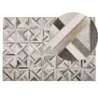 Beliani Rug TAYTAN Beige 140x200 cm Leather