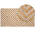 Beliani Rug PIRLI Beige 80x150 cm Jute