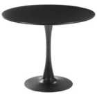 Beliani Dining Table BOCA Black 90 cm 90 cm