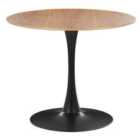 Beliani Dining Table BOCA Light Brown 90 cm 90 cm