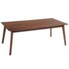 Beliani Dining Table MADOX Dark Walnut 200 cm 100 cm