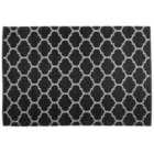 Beliani Outdoor Rug ALADANA Black/ White 140x200 cm Reversible
