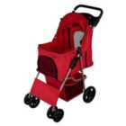 Monster Shop Pet Stroller w/ Rain Cover  Red