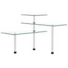 vidaXL 3-Tier Corner Kitchen Shelf Tempered Glass