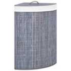 Bamboo Corner Laundry Basket Grey 60L