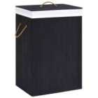 Bamboo Laundry Basket Black