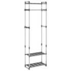 3-tier Clothes Airer Silver 59X29X192Cm Aluminium